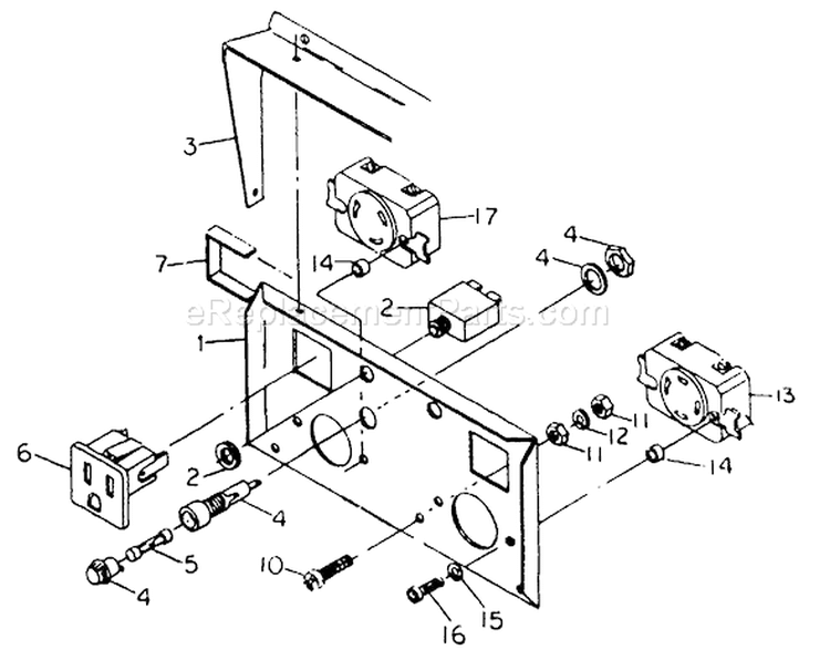 Page B Diagram and Parts List for 8752-1  Briggs and Stratton Generator